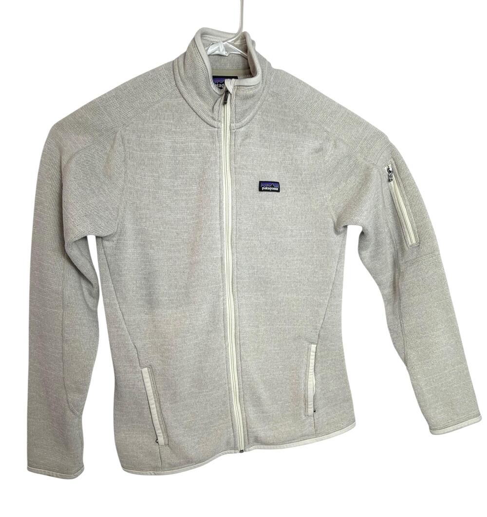 Patagonia Jacket Womens Medium Gray Better Sweater Fleece Full Zip Hiking